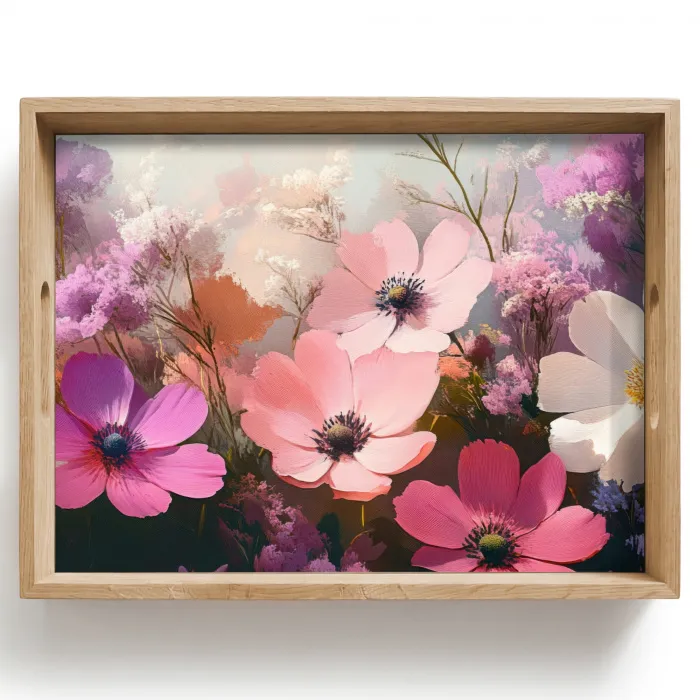 Bloemen - Kleurrijk - Bloei Dienblad Rechthoek middel -z3d_shopping