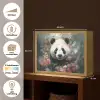 Panda - Wilde dieren - Bloemen - Natuur Light Box met batterij (Wandlamp) middel -USP_websiteoverzichtNL
