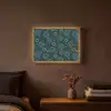 Blauw - Patroon - Retro Light Box met batterij (Wandlamp) middel 907 -sfeer4