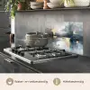 Kunst - Grijs - Goud - Abstract keuken achterwand spatscherm klein -usp_NL