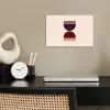 Zandloper - Symmetrisch - Rood - Paars poster papier klein -sfeer1