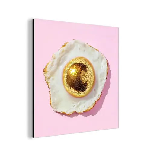 Ei - Disco - Ontbijt - Glitter aluminium wit klein -3d