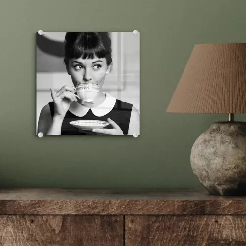 Portret - Thee - Vrouw plexiglas 5mm klein -sfeer3