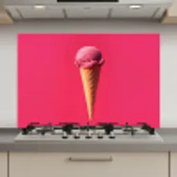 Schepijs - Roze - Hoorntje keuken achterwand spatscherm klein -3d_website