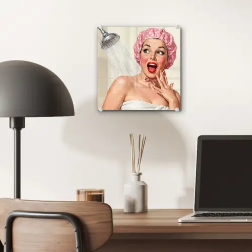 Vrouw - Douche - Roze plexiglas 5mm klein -sfeer6