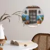 Deur - Manden - Planten Wandcirkel plexiglas klein -sfeer4