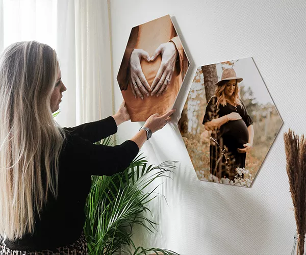 Foto op hexagon