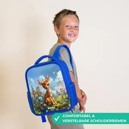 Bailey bloemenhertje Kinderrugzak - Blauw middel -sfeer3_NL