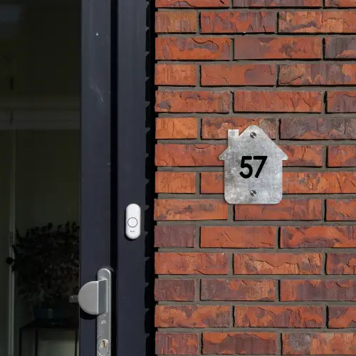 Beton - Traditioneel Naambord Huisje klein -sfeer2
