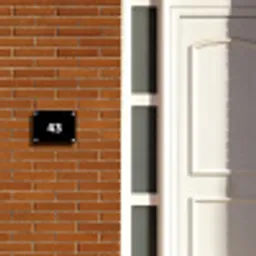 Effen - Zwart - Traditioneel Naambord Rechthoek middel -sfeer3-rechthoek-S