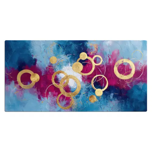 Cirkels - Goud - Abstract Muismat XXL klein -3d_leeg