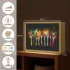 Lepels - Kruiden - Modern - Graffiti - Verf - Kleurrijk Light Box met batterij (Wandlamp) middel -USP_websiteoverzichtNL