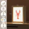 Kreeft - Waterverf - Aquarel - Oranje Light Box met kabel (Tafellamp) klein -USP_NL
