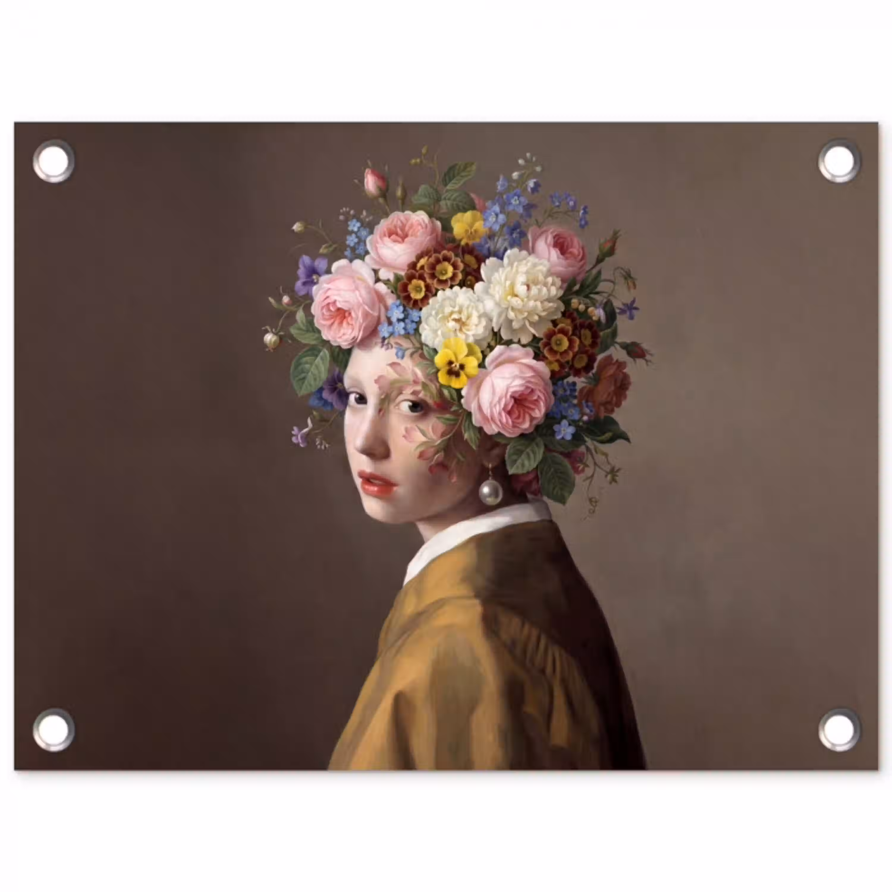 Meesterwerk -  Modern - Kleurrijk tuinposter los doek klein -3d