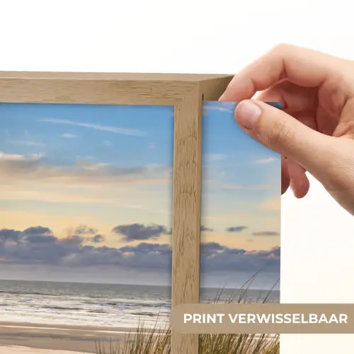 Strand - Duin - Gras - Zonsondergang - Zee Light Box met batterij (Wandlamp) middel -USP_websiteprintNL