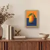 Mango - Vlakken - Bladeren - Oranje Light Box met kabel (Tafellamp) klein -sfeer2