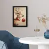 Kerst - Hert - Gewei - Kerstbal - Rendier fotolijst zwart zonder passe partout klein -sfeer4