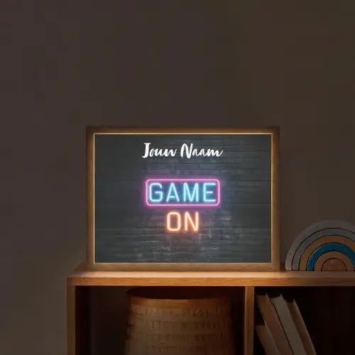 Game - Neon - Muur Light Box met batterij (Wandlamp kind) middel -sfeer1_kind