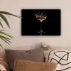 Cocktail - Zwart - Spetters - Glas canvas 2cm klein -sfeer1