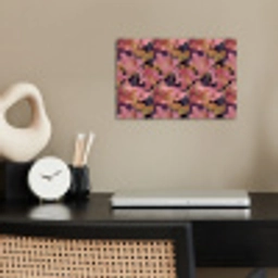 Lelies - Patroon - Roze - Goud poster papier klein 62 -sfeer1