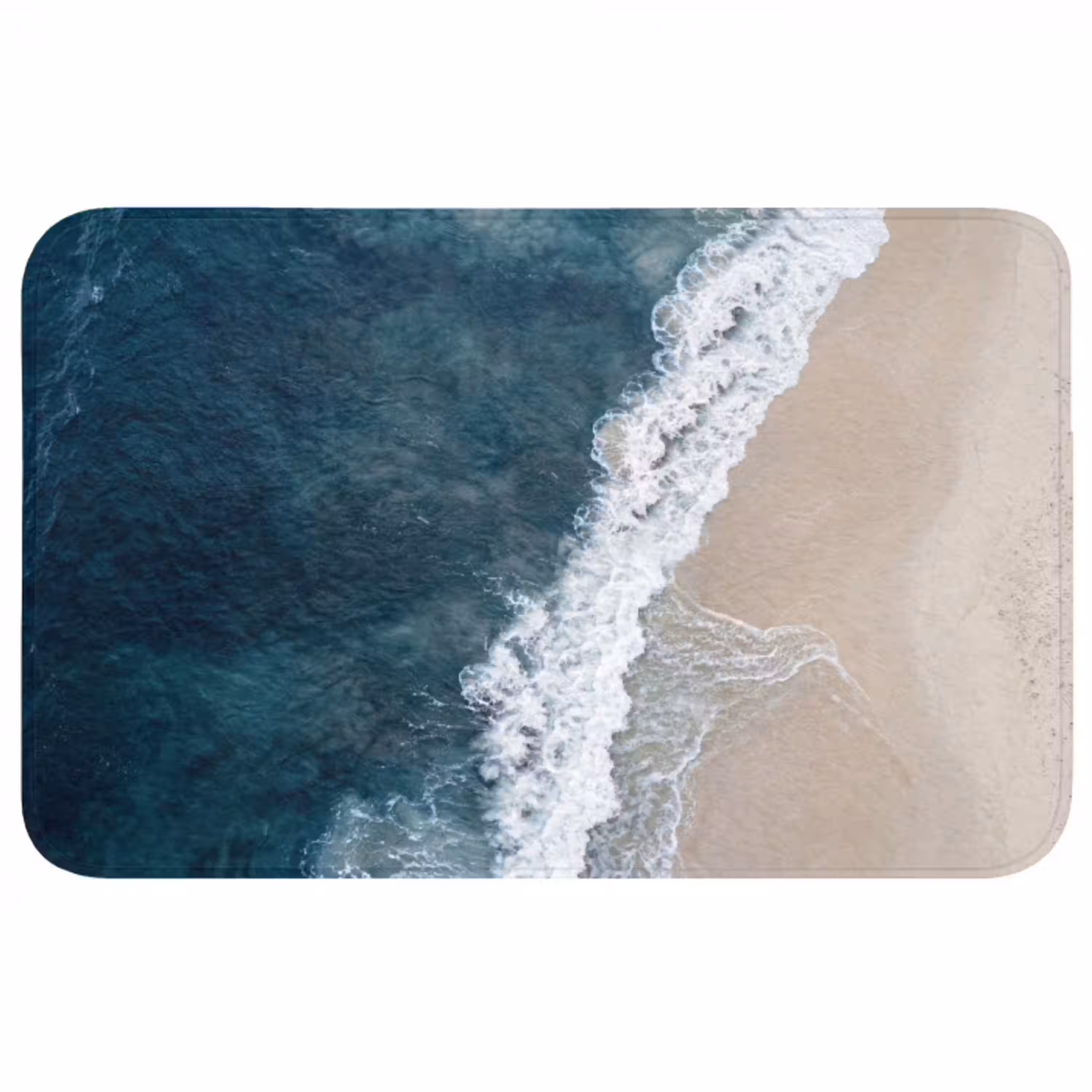 Strand - Zee - Golven Badmat middel -3d