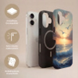 Meeuwen - Zonsondergang - Zee - Wolken Toughcase MagSafe Apple iPhone 17 klein -USP_Lagen_DE