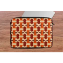 Geometrisch - Retro - Oranje laptophoes neopreen klein 279 -tafel