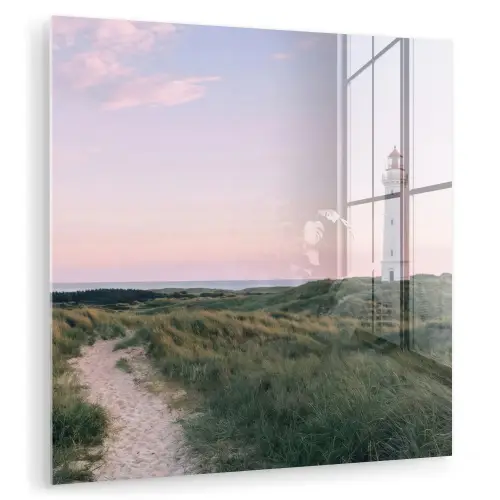 Vuurtoren - Duinlandschap - Zee plexiglas 5mm klein -zzzproduct_nieuw