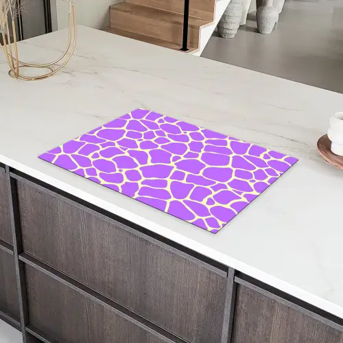 Paars - Vlekken - Geel - Pastel Inductie beschermer vinyl 3mm klein 276 -sfeer8