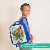 Dino - Bladeren - Grafisch - Groen Kinderrugzak - Blauw middel -sfeer3_NL