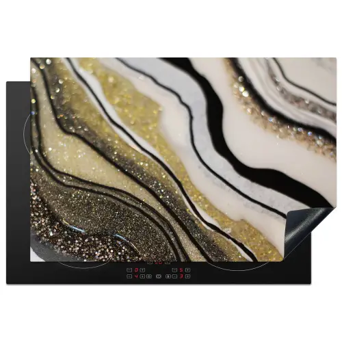 Edelsteen - Abstract - Marmer - Natuur Inductie beschermer vinyl 3mm klein -3d