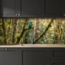 Quetzal - Jungle - Natuur - Groen keuken achterwand 2 middel -sfeer1