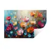 Klaprozen - Bloemen - Kunst - Botanisch Muursticker klein -3d