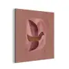 Illustratie - Vogels - Abstract - Roze aluminium wit klein -3d