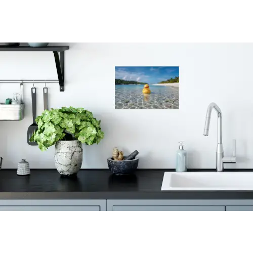 Tropisch - Badeend - geel Muursticker klein -keuken