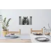 Stier - Telefoon - Toilet - Zwart - Wit Muursticker klein -eettafel