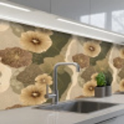 Abstract - Modern - Groen keuken achterwand 2 middel 871 -3d_schuin