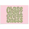 Chase greatness - Groen - Roze - Retro poster papier klein -3d