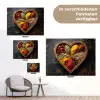 Houten - Hart - Kleurrijke - Specerijen tuinposter los doek klein -Xsfeer9_DE