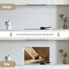 Glas - Ijskoffie - Schaduw - Bruin keuken achterwand spatscherm klein -voor_na_NL