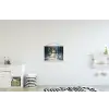 Sneeuwpop - Sneeuw - Winter - Bos textielposter latten blank klein -kinderkamer