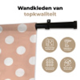 Klassiek - Polka - Perzik Wandkleed katoen klein 269 -sfeer2