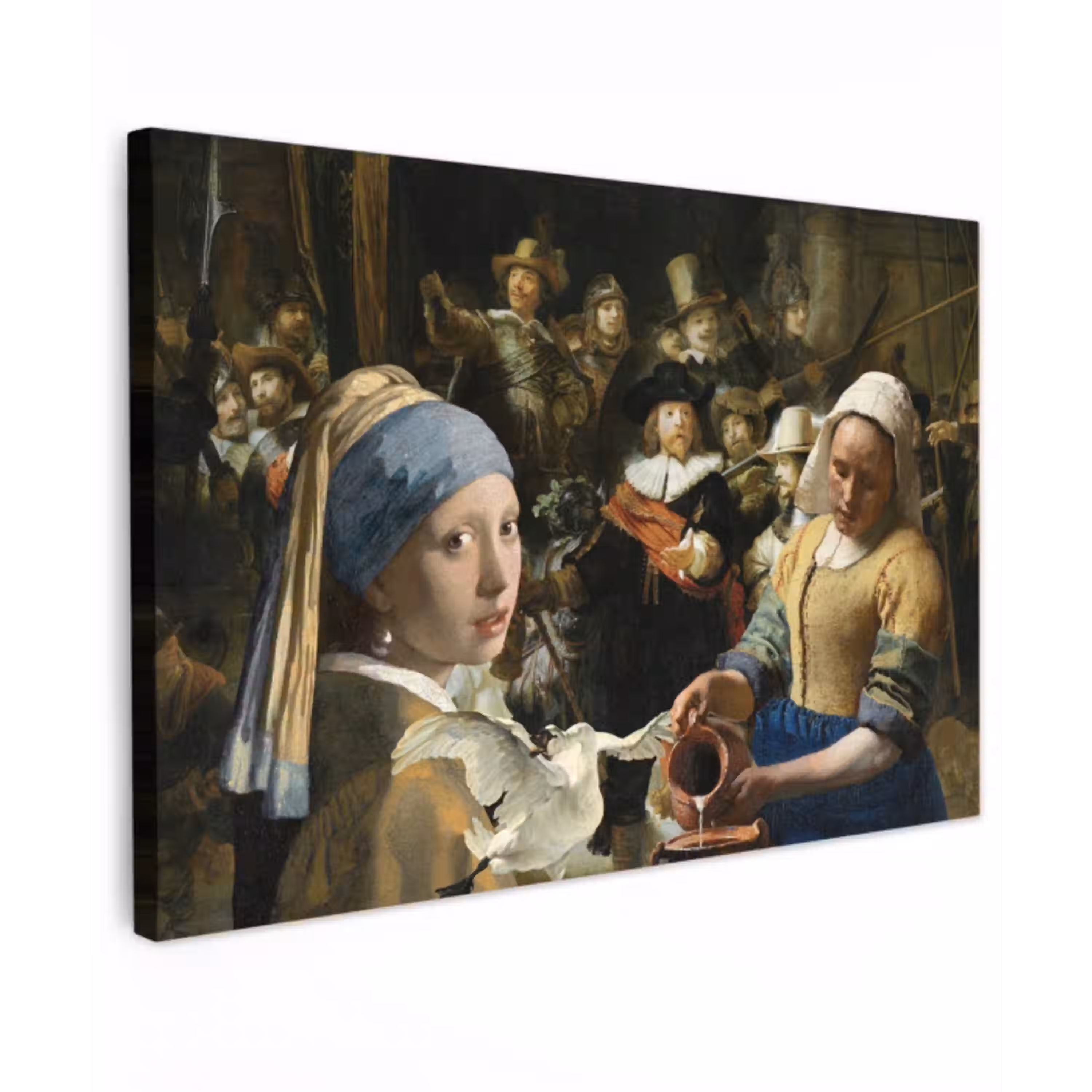 Schilderij - Oude Meesters - Zwaan canvas 2cm klein -z3d