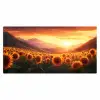 Zonnebloemen - Zonsondergang - Landschap Muismat XXL klein -3d_leeg