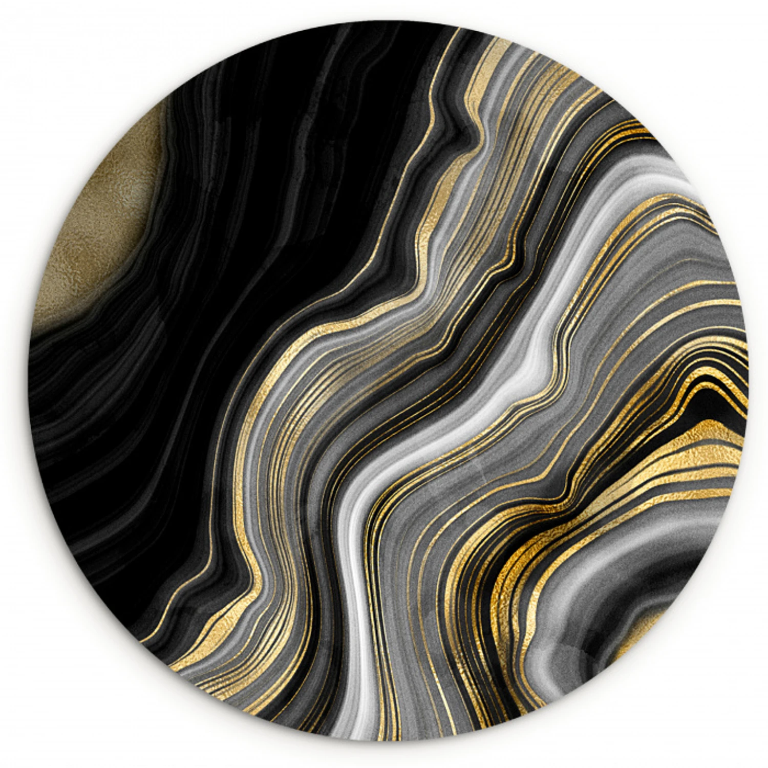 Gouden Marmer KitchenYeah - Keuken - Wandcirkel Forex klein -3d