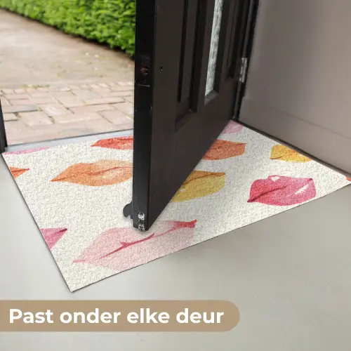 Lippen - Kleurrijk - Glanzend Deurmat klein -USP_NL