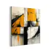 Geel - Abstract - Modern - Vormen aluminium wit klein -3d