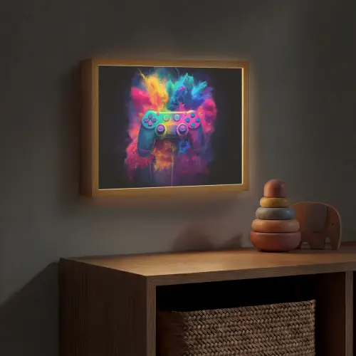 Controller - Neon - Explosie - Kleurrijk Light Box met batterij (Wandlamp kind) middel -sfeer5_kind