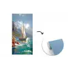 Zeilschip - Zee - Rotsen - Wolken fotobehang vinyl groot -3d
