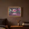 Landschap - Planeten - Horizon - Paars Light Box met batterij (Wandlamp) middel -sfeer4